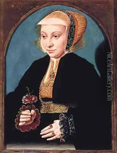 Portrait of a Lady Oil Painting - Bartholomaeus, the Elder Bruyn