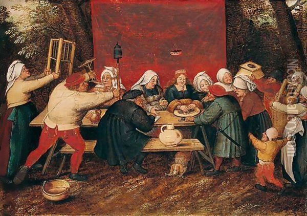 The Wedding Feast 3 Oil Painting - Pieter The Younger Brueghel