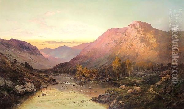 From The Bramber Pass Oil Painting - Alfred de Breanski