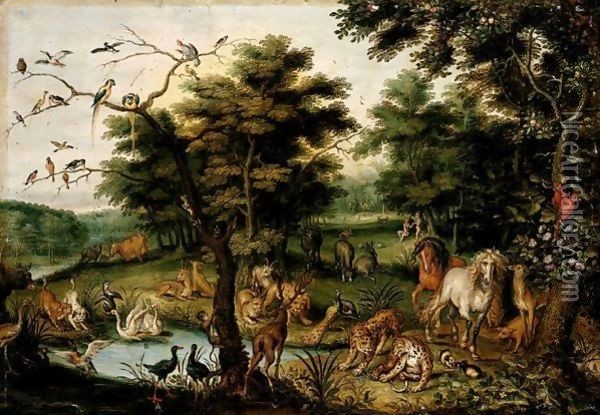 The Earthly Paradise Oil Painting - Jan Brueghel the Younger