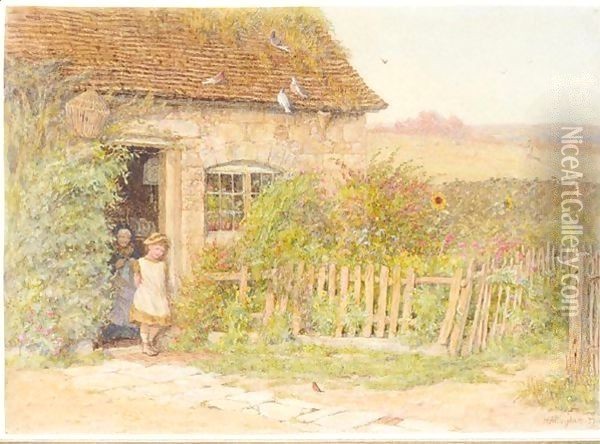 The Robin's Song Oil Painting - Helen Mary Elizabeth Allingham
