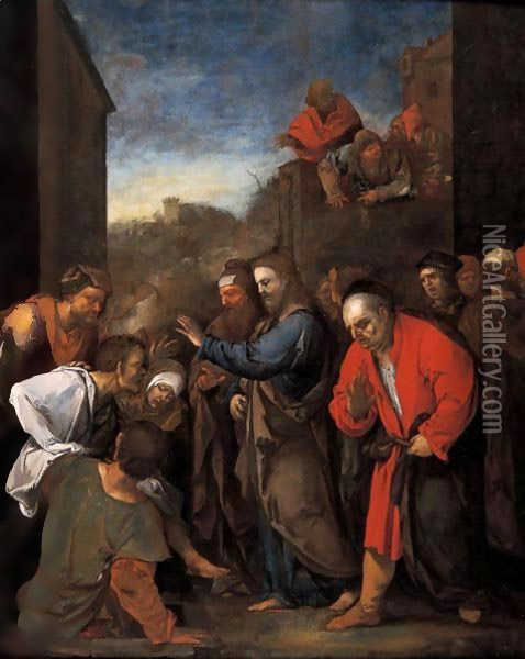 Resurrezione Di Lazzaro Oil Painting - Luca Giordano