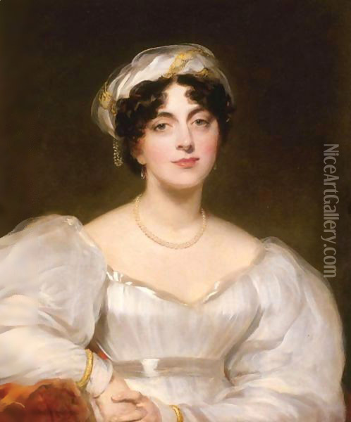Portrait Of A Lady, Said To Be Mrs. Finch Oil Painting - Sir Thomas Lawrence