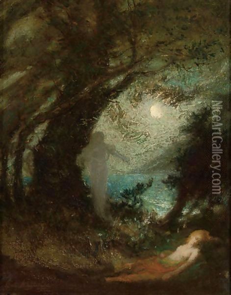 The Spirit Of The Night Oil Painting - Elliott Daingerfield