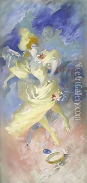 Femmes Dansant Oil Painting - Jules Cheret