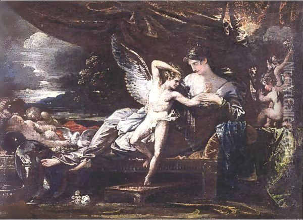 Venus And Cupid Oil Painting - Benjamin West