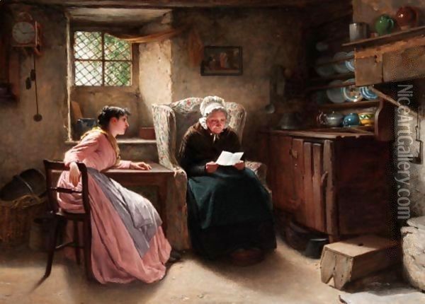 Asking Granny's Advice Oil Painting - Haynes King
