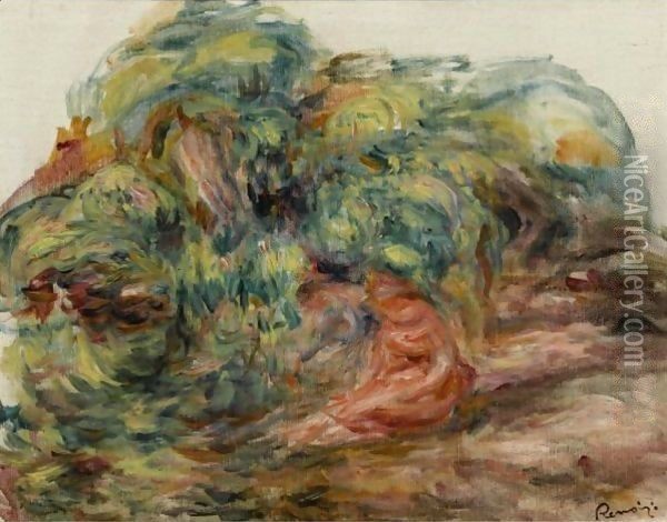 Deux Femmes Dans Un Jardin Oil Painting - Pierre Auguste Renoir