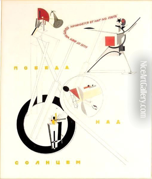 Teil Der Schaumaschinerie Oil Painting - Eliezer Markowich Lissitzky
