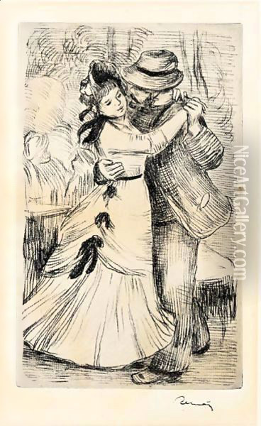La Danse A La Campagne 2 Oil Painting - Pierre Auguste Renoir