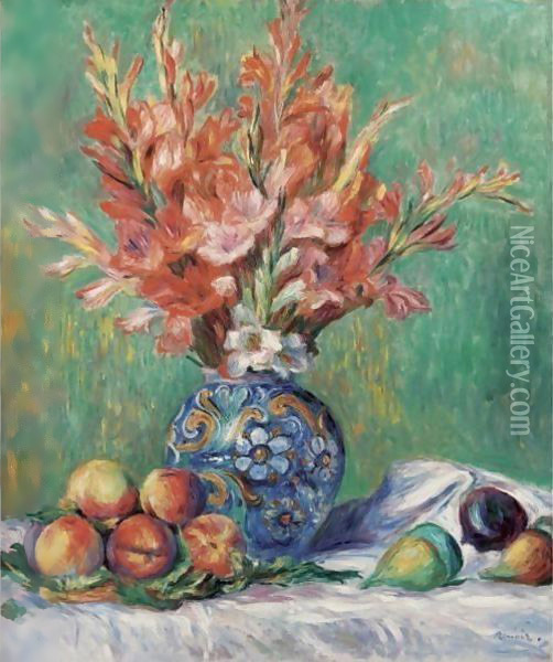Fleurs Et Fruits Oil Painting - Pierre Auguste Renoir