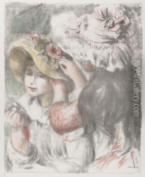 Chapeau Epingle 2e Planche Oil Painting - Pierre Auguste Renoir