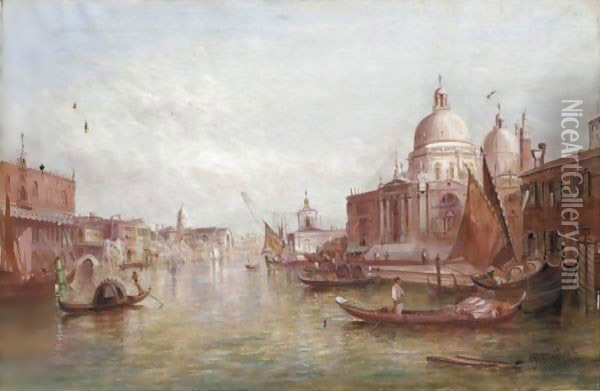 Santa Maria Della Salute, Venice Oil Painting - Alfred Pollentine
