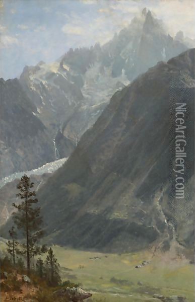 Mountain Landscape 2 Oil Painting - Albert Bierstadt