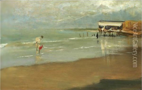 Playa De Galicia (Beach In Galicia) Oil Painting - Joaquin Sorolla Y Bastida