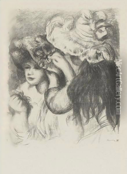 Le Chapeau Epingle, 1ere Planche Oil Painting - Pierre Auguste Renoir