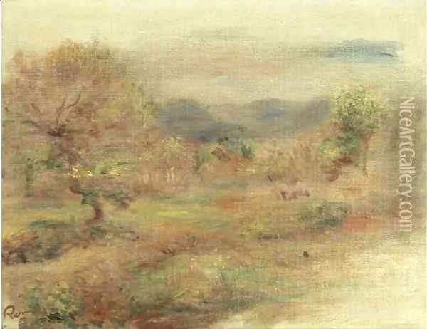 Paysage En Roux Oil Painting - Pierre Auguste Renoir
