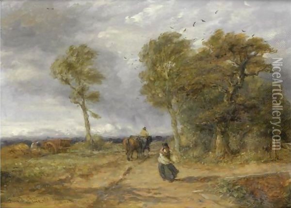 A Windy Day Oil Painting - David Cox