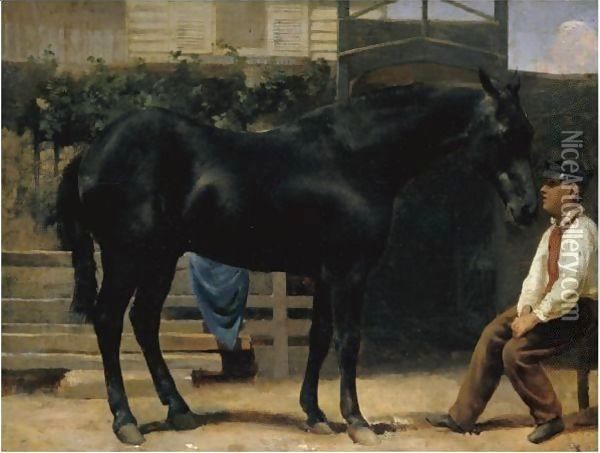 The Midday Rest Oil Painting - Jacques Laurent Agasse