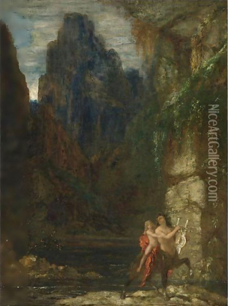 L'Education D'Achille (Ou Le Centaure) Oil Painting - Gustave Moreau