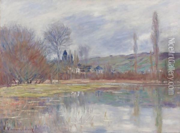 Printemps A Vetheuil Oil Painting - Claude Oscar Monet