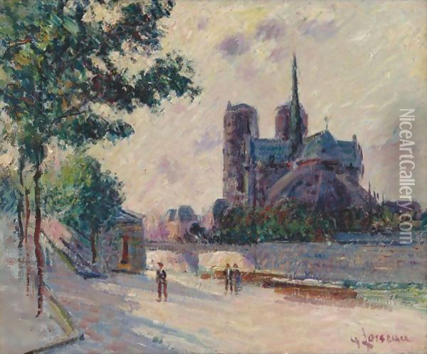 Notre-Dame De Paris Oil Painting - Gustave Loiseau