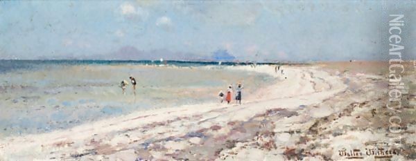 Beach Near Geelong Oil Painting - Walter Withers
