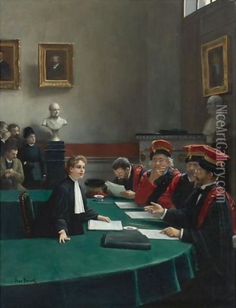 The Doctoral Jury Oil Painting - Jean-Georges Beraud