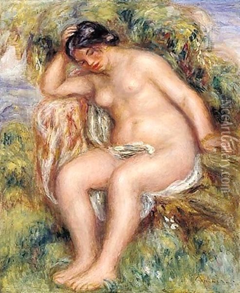 Le Repos De La Baigneuse Oil Painting - Pierre Auguste Renoir