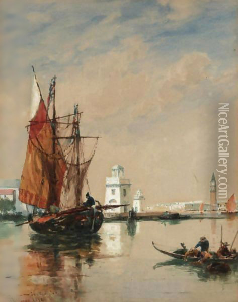Venice From San Giorgio Oil Painting - Thomas Bush Hardy