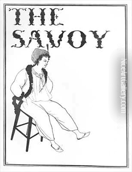 Front Cover illustration for 'The Savoy' Oil Painting - Aubrey Vincent Beardsley