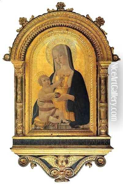 Madonna and Child Oil Painting - Benvenuto Di Giovanni Guasta
