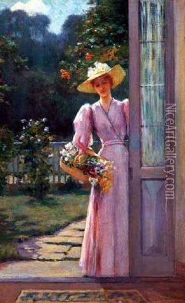 The Garden Door Oil Painting - John White Alexander
