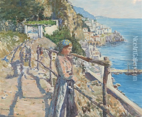 Malfitana / Amalfi Oil Painting - Joseph Felix Bouchor
