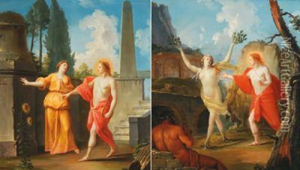 Apollo E Dafne; Apollo E Clizia Oil Painting - Pietro Angeletti