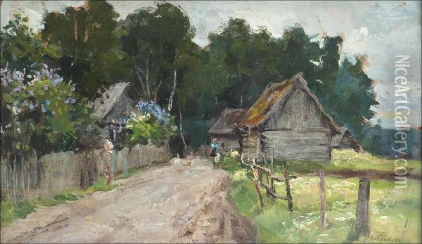 Peasant View. Oil Painting - Abraham Arkhipov Efimovitch