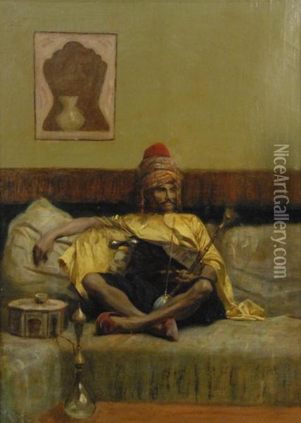 Seated Bashi-bazouk Oil Painting - Charles Bargue