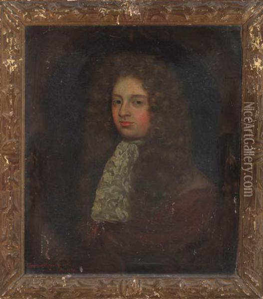 Portrait Of Thomas Branthwayt (d.1676) Oil Painting - Charles Beale