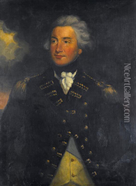 Portrait Of A Naval Officer Oil Painting - Sir William Beechey