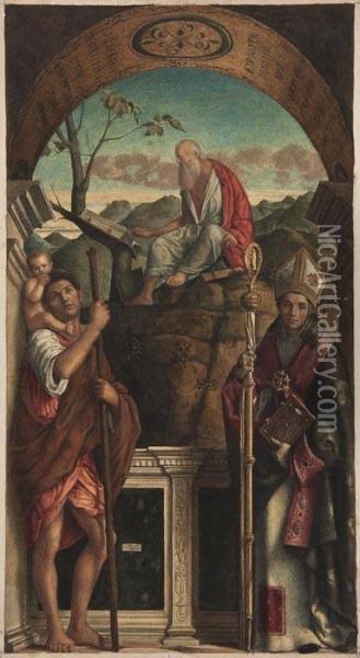 Study Of An Renaissance Fresco Oil Painting - Giovanni Bellini