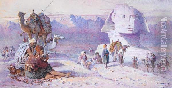 The Great Sphinx Of Giza Oil Painting - Joseph-Austin Benwell