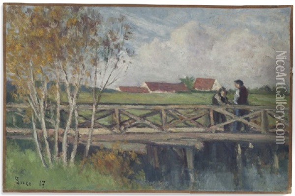 Le Pont D'herville, Le Petit Bras De Seine Oil Painting - Maximilien Luce