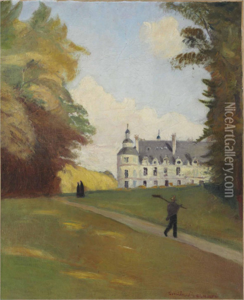 Au Chateau De Tanlay Oil Painting - Emile Bernard