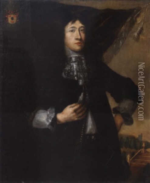 A Portrait Of A Gentleman Oil Painting - Pieter Nason