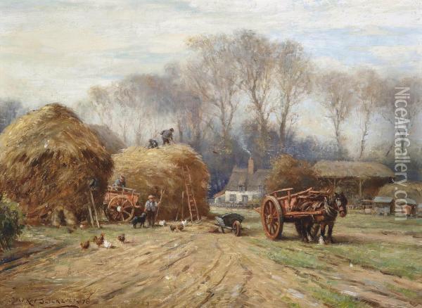Bringing Home The Hay Oil Painting - William Kay Blacklock