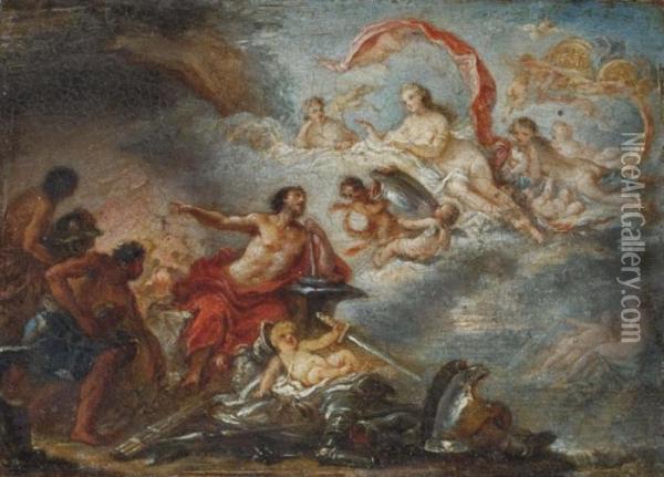 Venus Demandant A Vulcain Des Armes Pour Enee Oil Painting - Francois Boucher