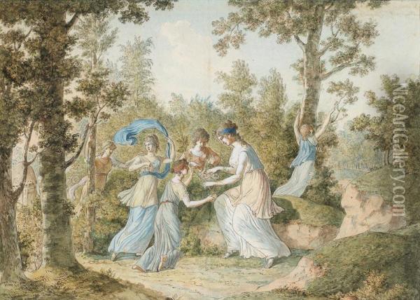 Le Nid D'amours Oil Painting - Louis-Auguste Brun