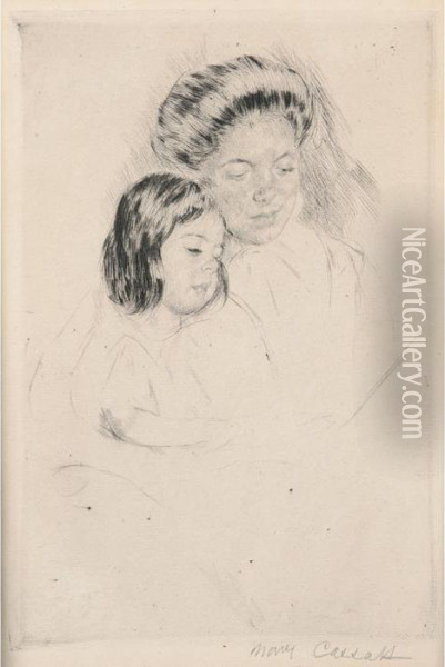 The Picture Book Oil Painting - Mary Cassatt