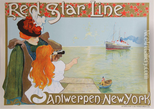 Red Star Line Oil Painting - Hendrick, Henri Cassiers