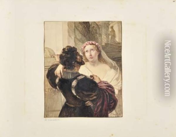 Romeo EtJuliette Oil Painting - Ferdinando Cavalleri